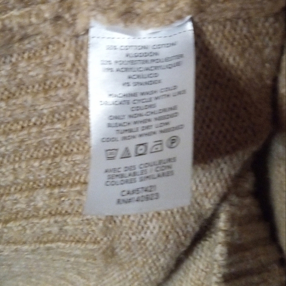 Ann Taylor Loft Oversized Turtle Cowl Neck Cotton Blend Sweater Size Medium - Picture 7 of 7